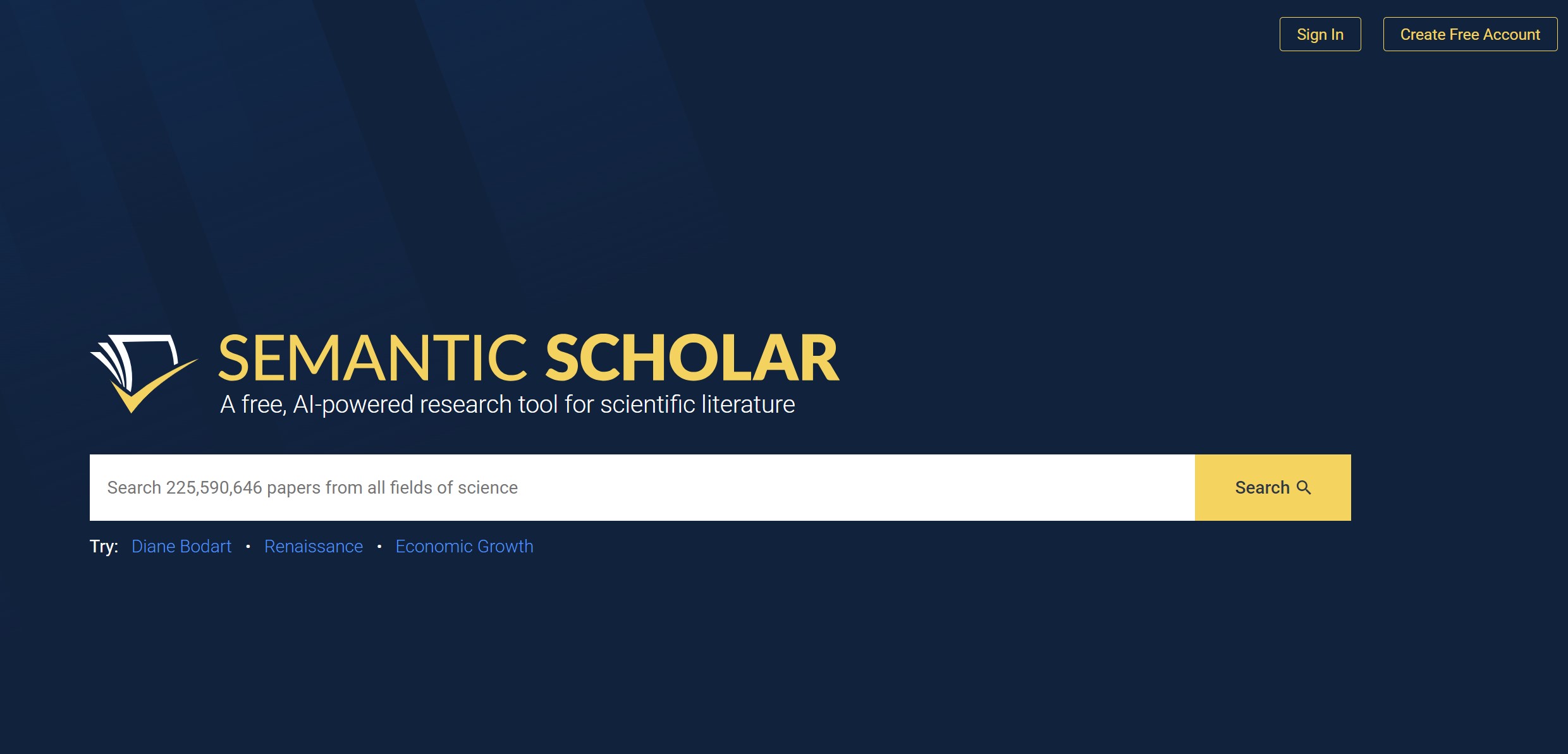 Semantic Scholar AI学术工具界面截图